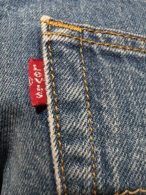 Levi's 501 Blue Denim Jeans with Red Tab